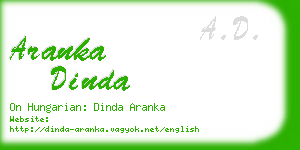 aranka dinda business card
